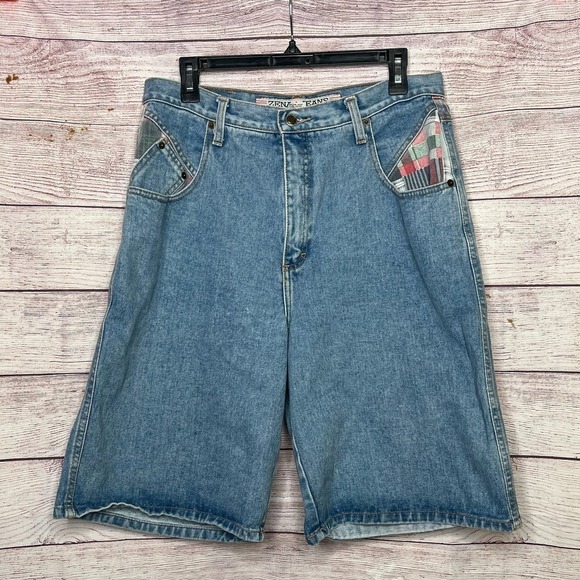 Zena Jeans Y2K Vintage Light Wash 100% Cotton Denim High Rise Shorts Size 16 - Picture 5 of 10